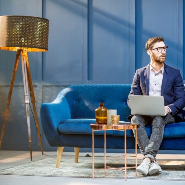 Man Using Laptop